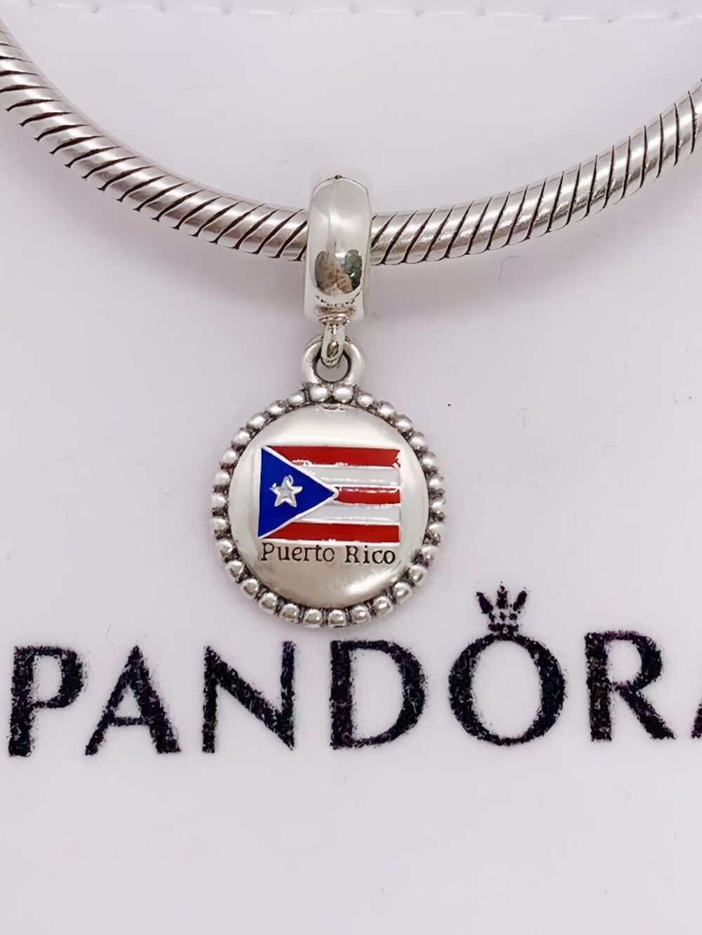 Pandora Puerto Rico Flag Charm